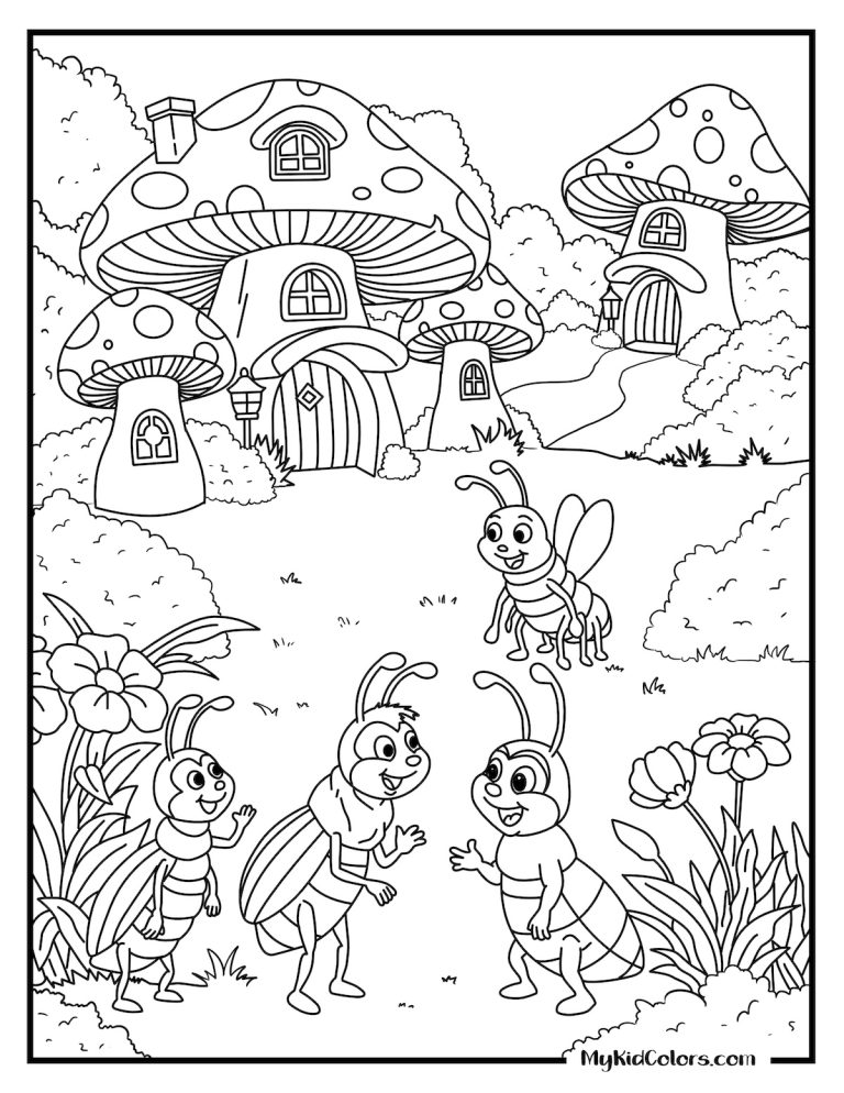 15 Adorable Insect Coloring Pages That Make Learning About Bugs Fun