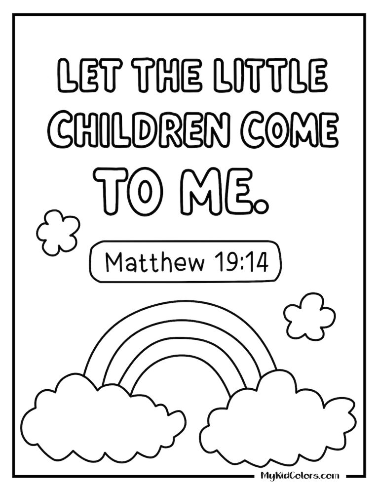 15 Scripture Coloring Sheets for Kids | Bible Verses That Inspire Faith