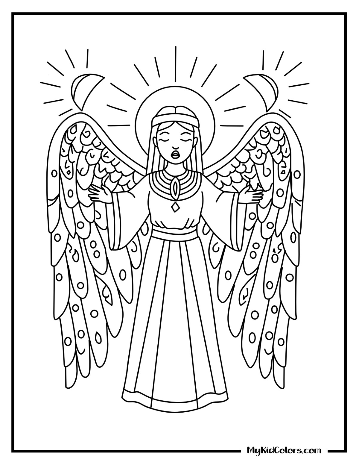 15 Angel Coloring Pages Free to Print (PDF Download)