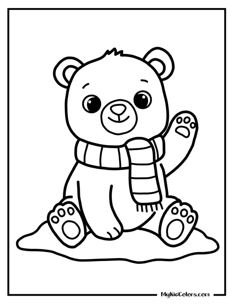 Polar Bear Coloring Pages – Page # 1