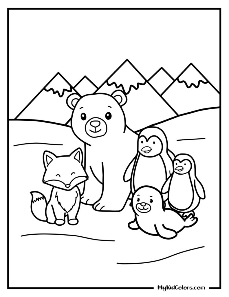 Polar Bear Coloring Pages – Page # 10