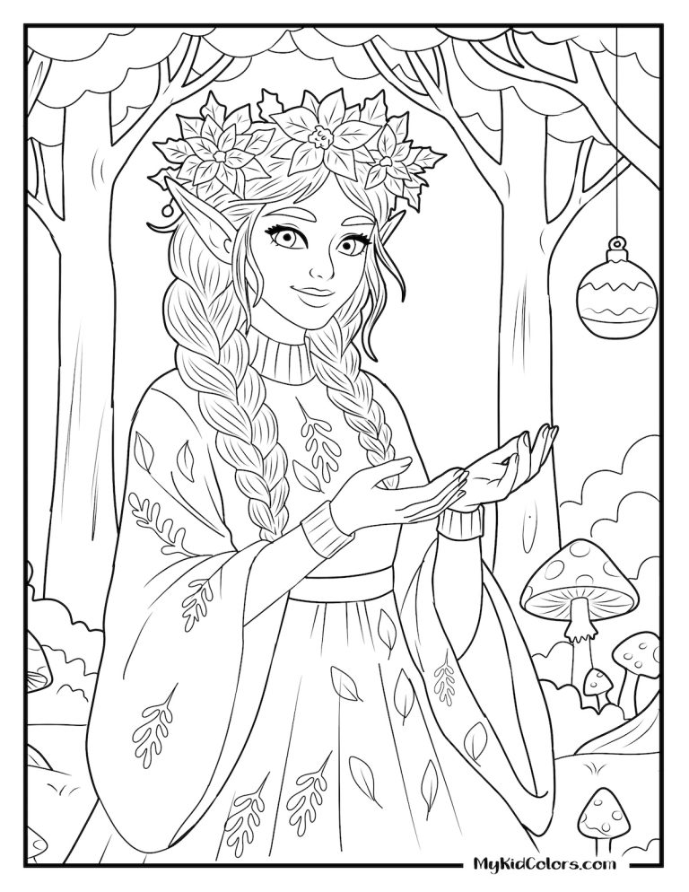15 Free Elf Coloring Pages for Kids & Families