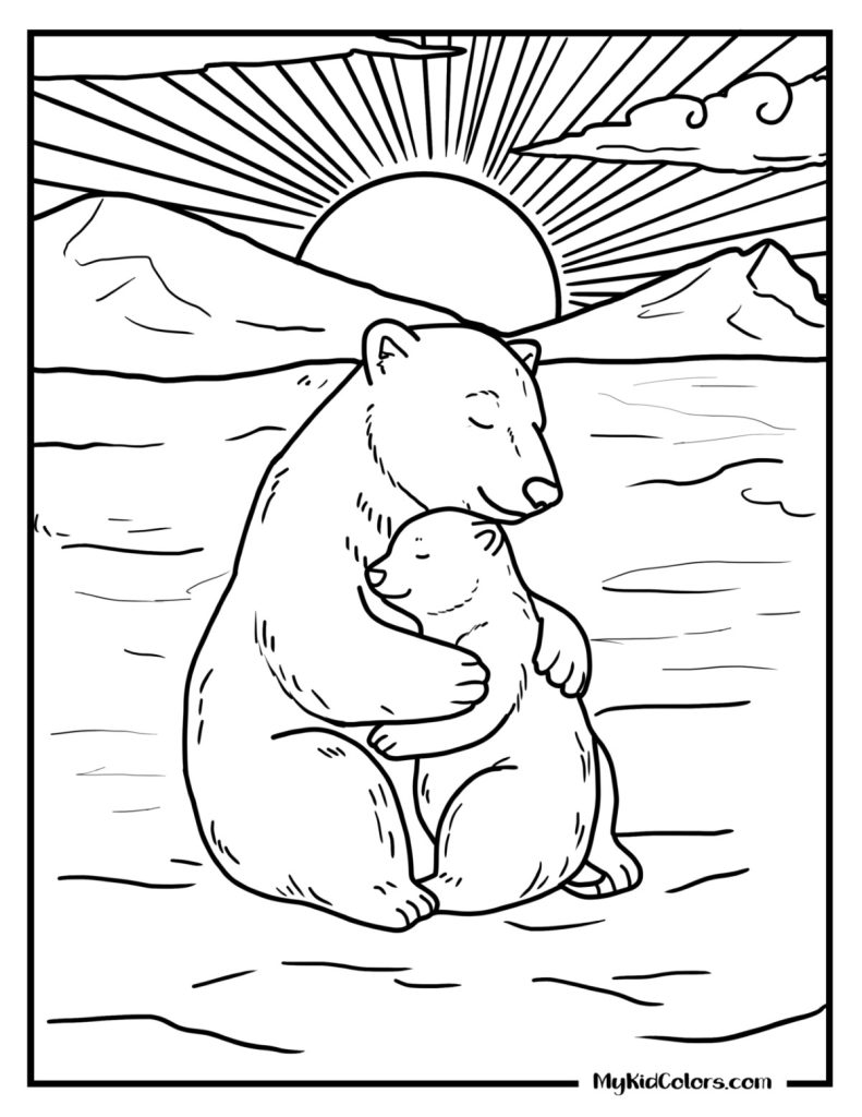 Polar Bear Coloring Pages – Page # 12