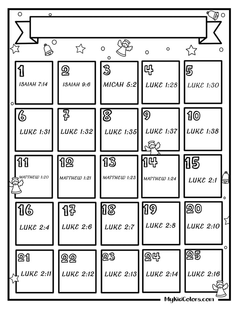 Christmas Countdown Coloring Pages – Page # 14