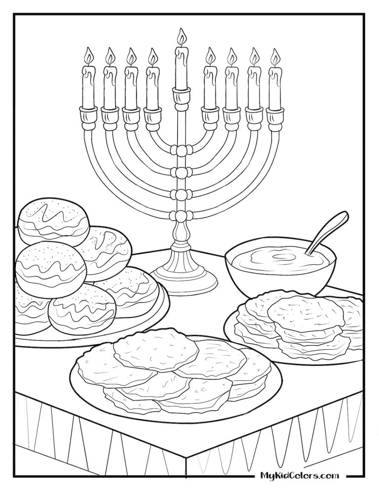 15 Free Hanukkah Coloring Pages (Printable PDF Download)