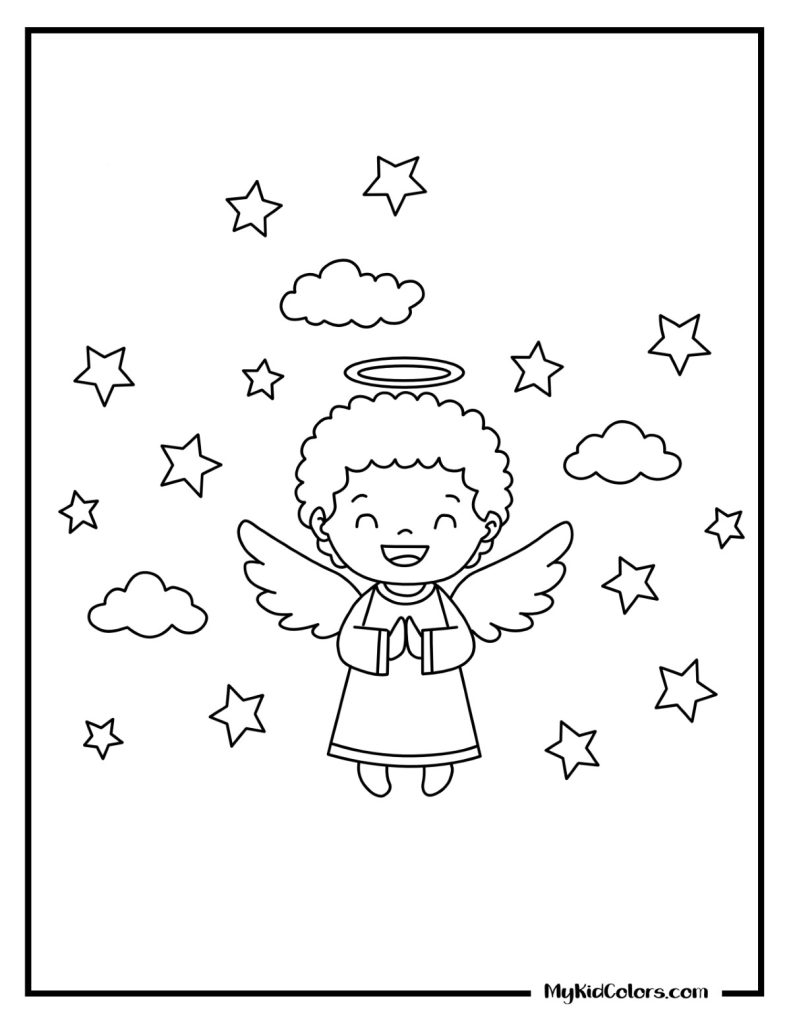 2 - Angel Coloring Pages For Kids
