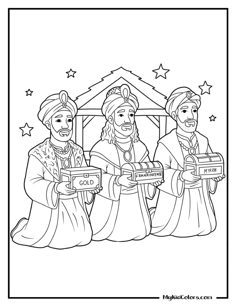 Three Wise Men Coloring Page – Page # 2