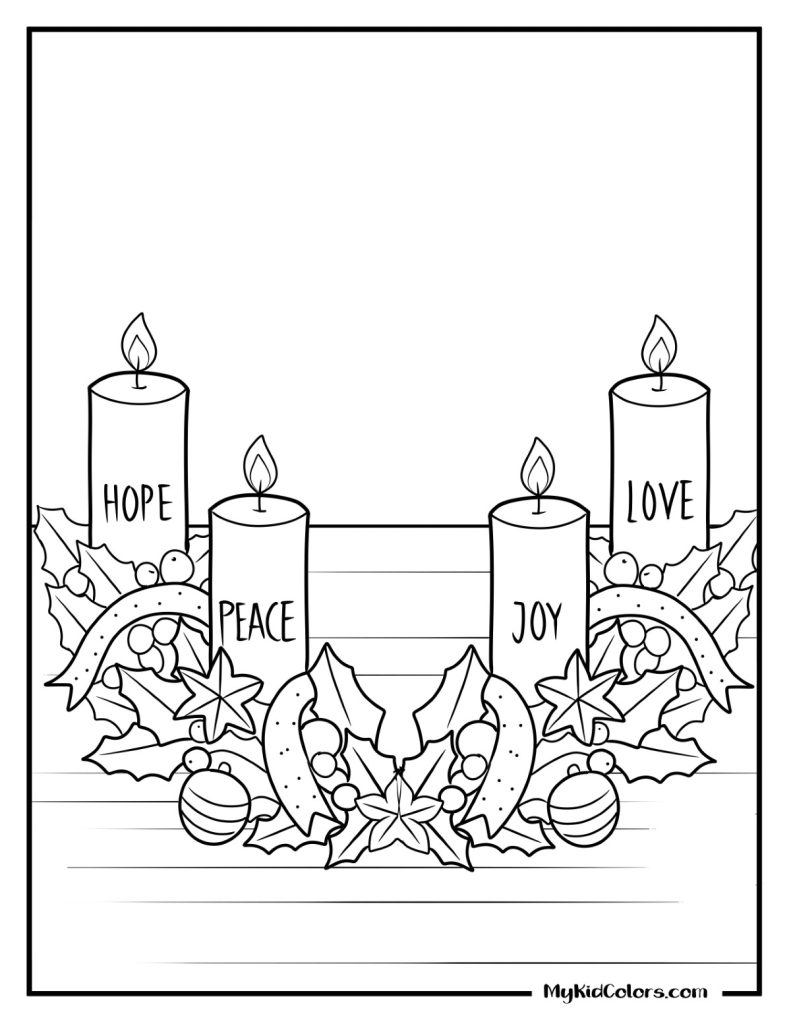 Advent Calendar Coloring Page – Page # 3