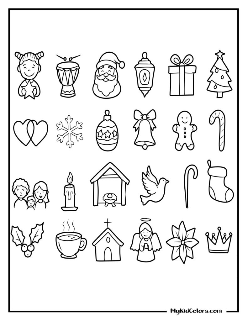 Advent Calendar Coloring Page – Page # 4