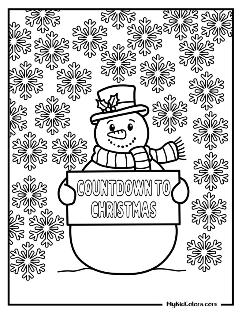 Christmas Countdown Coloring Pages – Page # 4