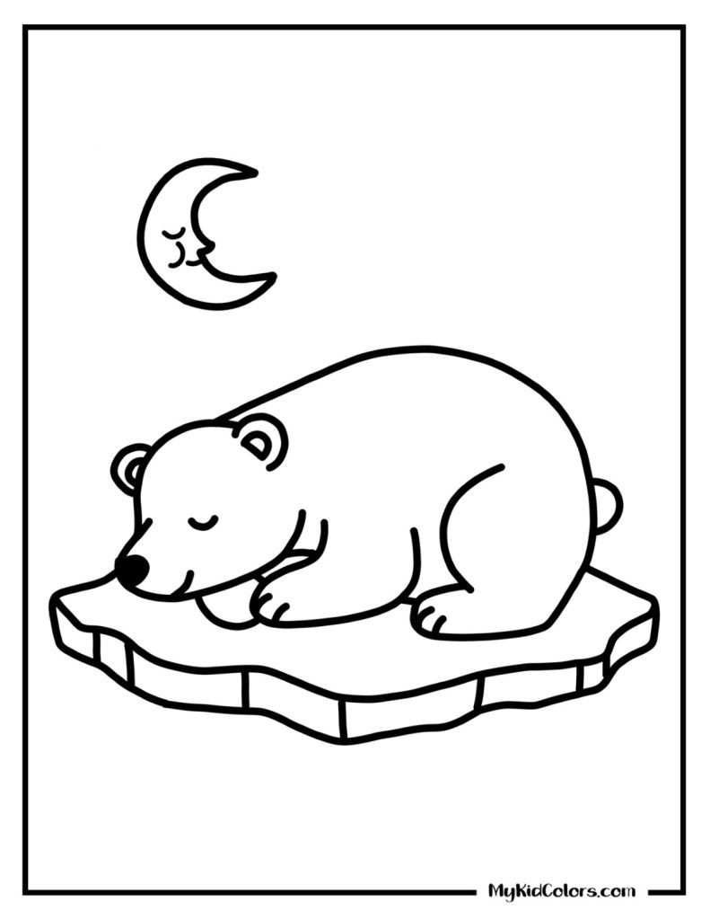 Polar Bear Coloring Pages – Page # 4