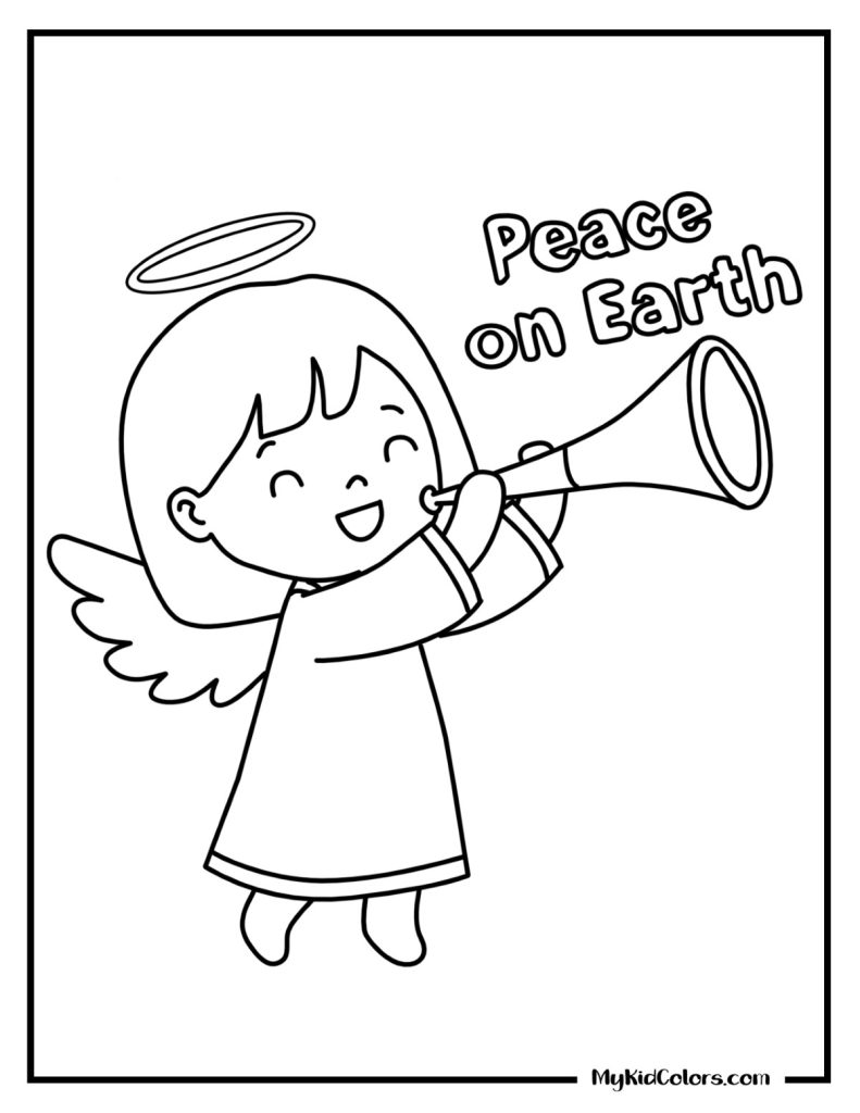 5 - Angel Coloring - Coloring Sheets For Kids