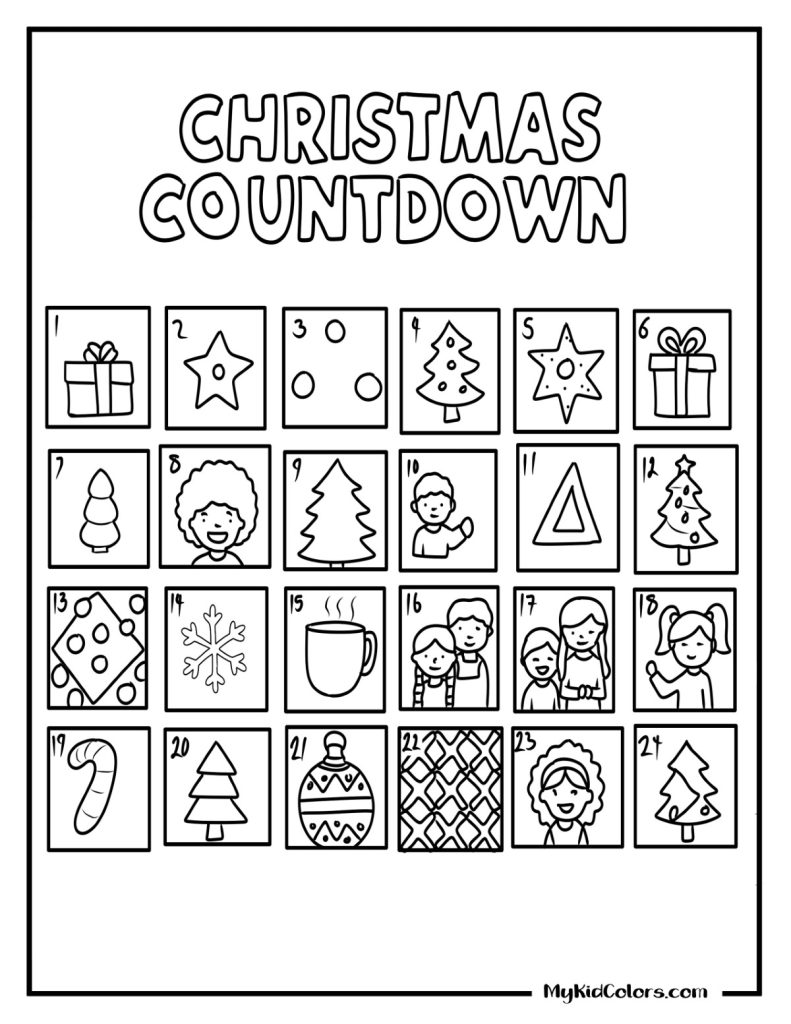 Advent Calendar Coloring Page – Page # 5