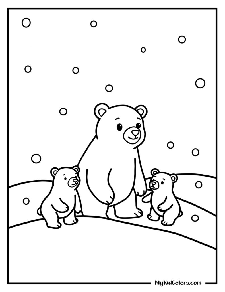 Polar Bear Coloring Pages – Page # 6