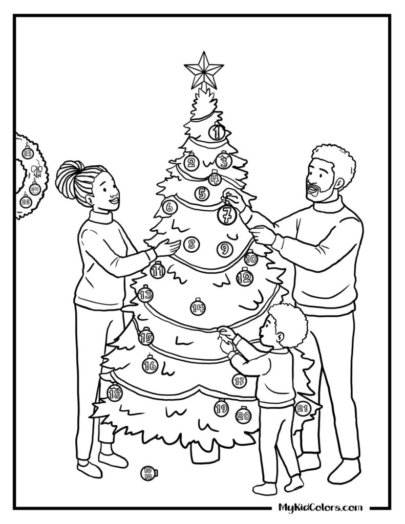 Christmas Countdown Coloring Pages – Page # 6