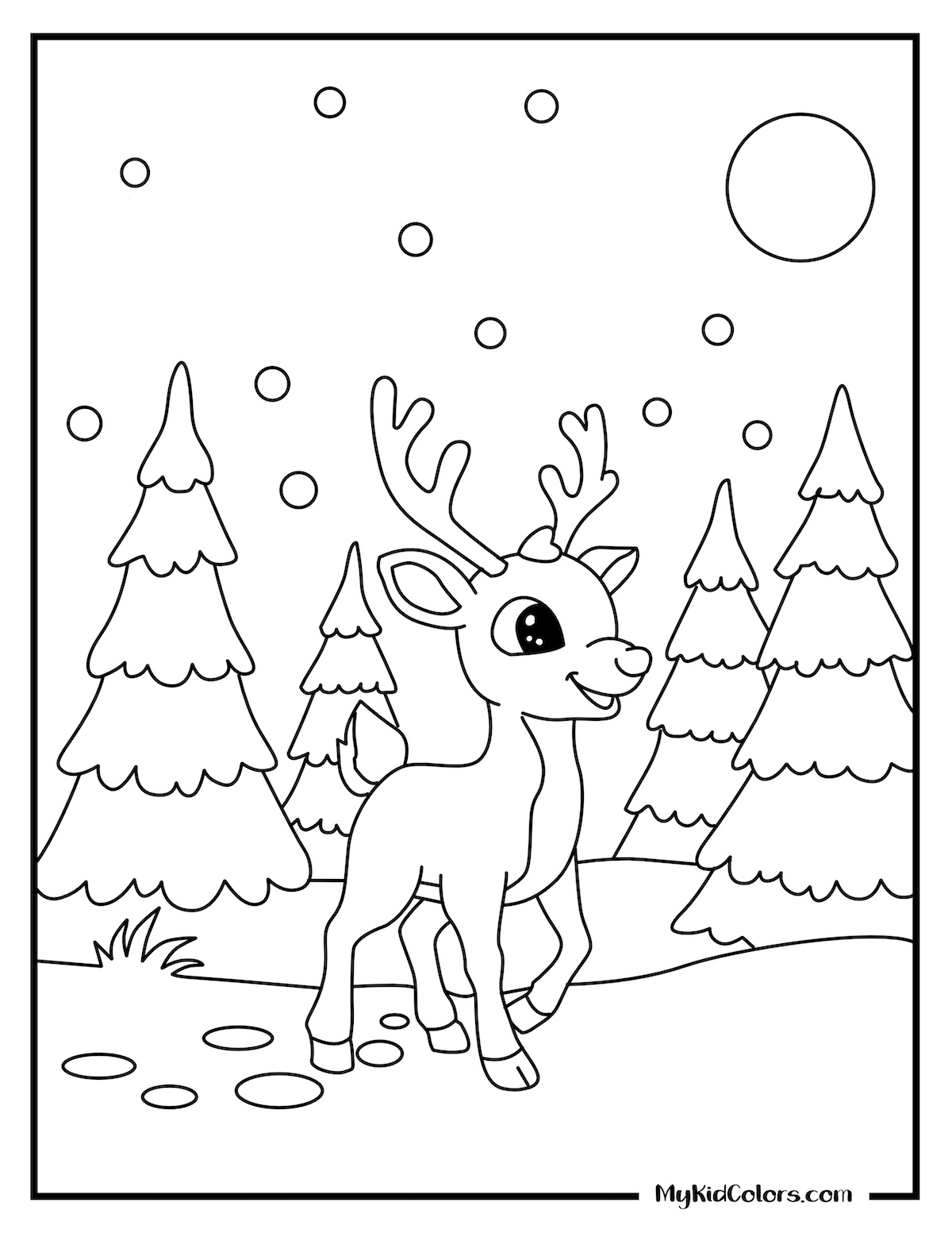 15 Free Rudolph Coloring Pages (Free PDF Bundle)