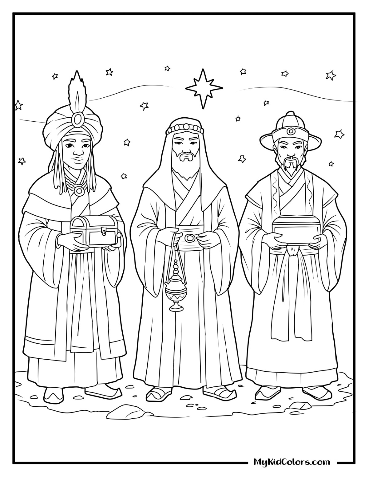 Three Wise Men Coloring Page – Page # 7