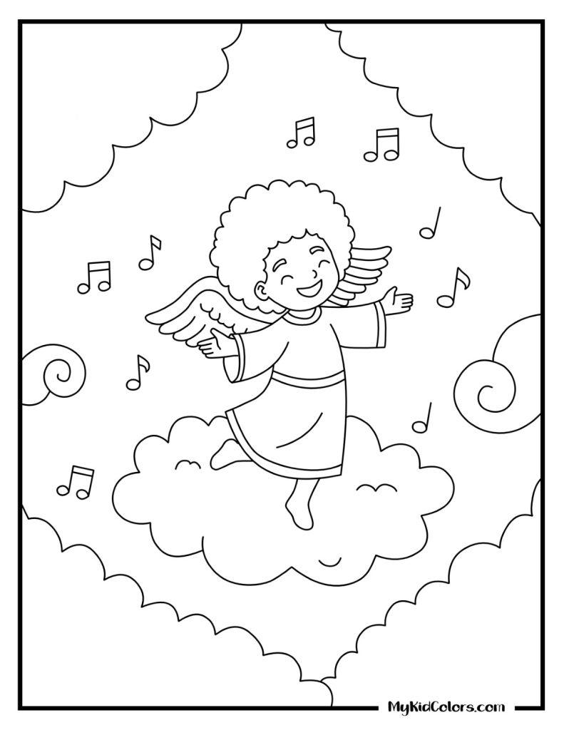 8 - Angel Coloring Pages Printable