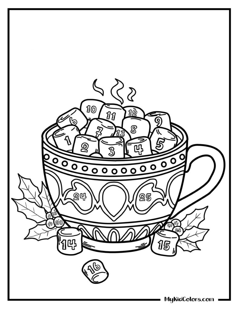 Christmas Countdown Coloring Pages – Page # 8
