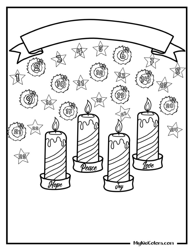 Christmas Countdown Coloring Pages – Page # 9