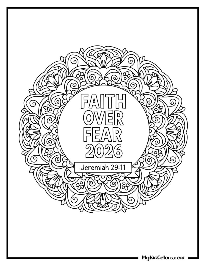 2026 Calendar Coloring Pages – Page # 1