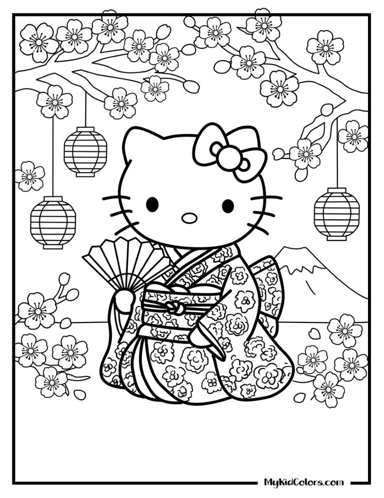 Hello Kitty Coloring Pages – Page # 12