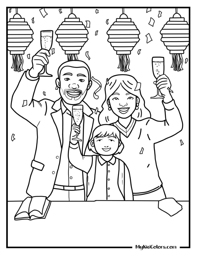 New Year Coloring Pages – Page # 13