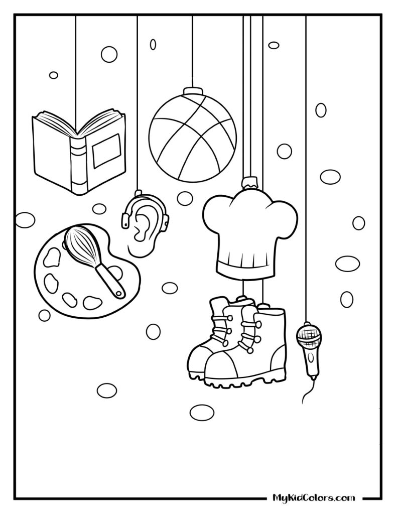 Christmas Ornaments Coloring Pages – Page # 13
