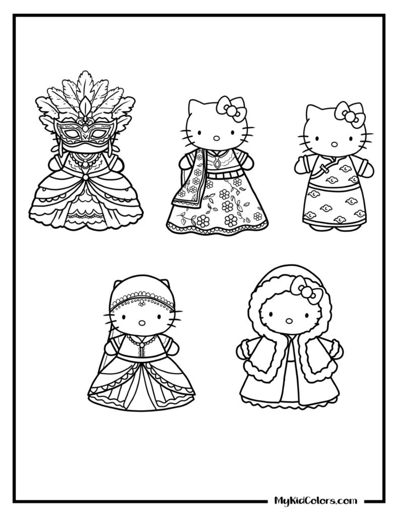 Hello Kitty Coloring Sheets – Page # 14