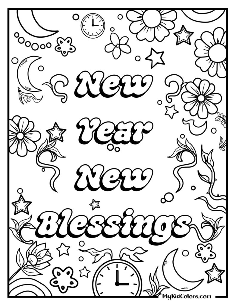 New Year Coloring Pages – Page # 14