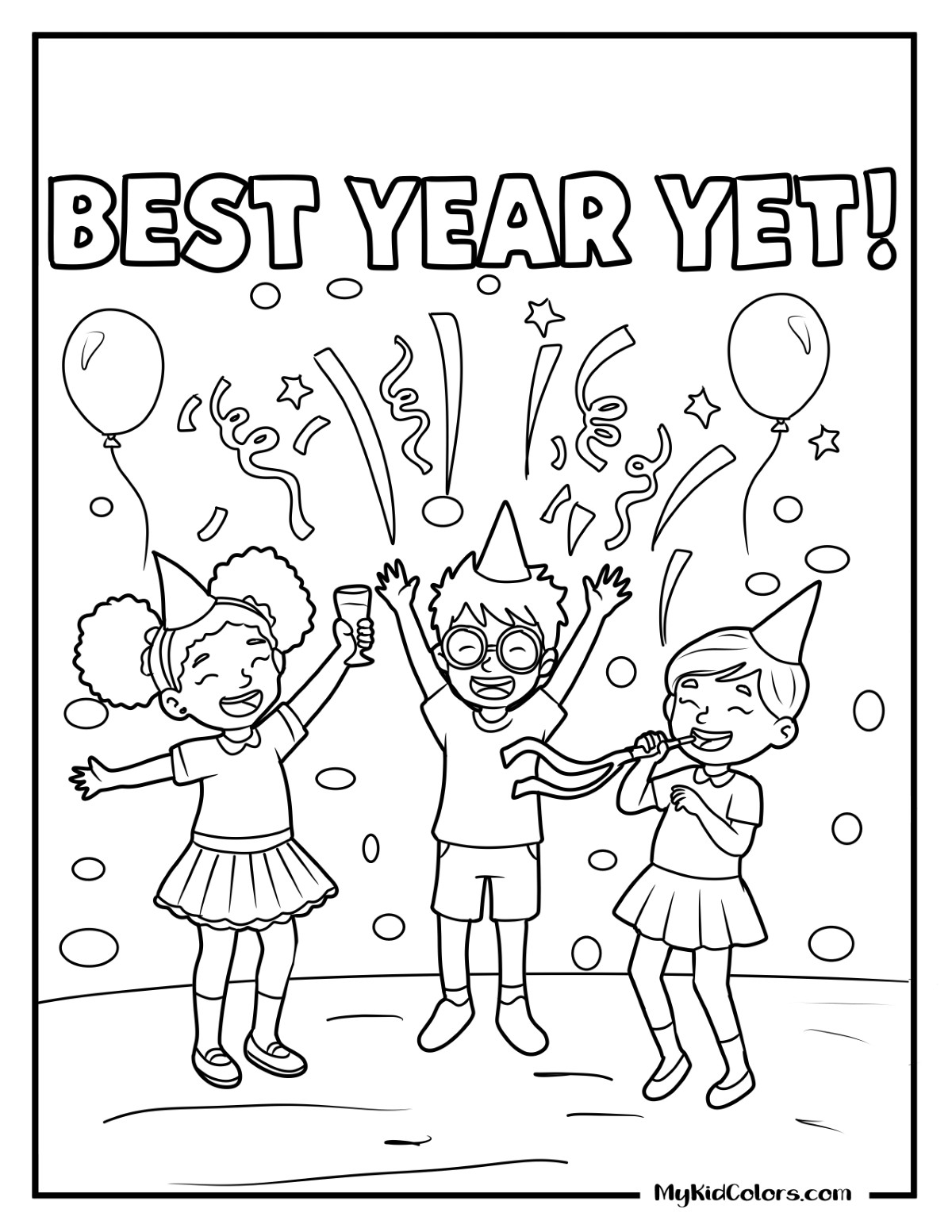 New Years Coloring Pages for Kids – Page # 15