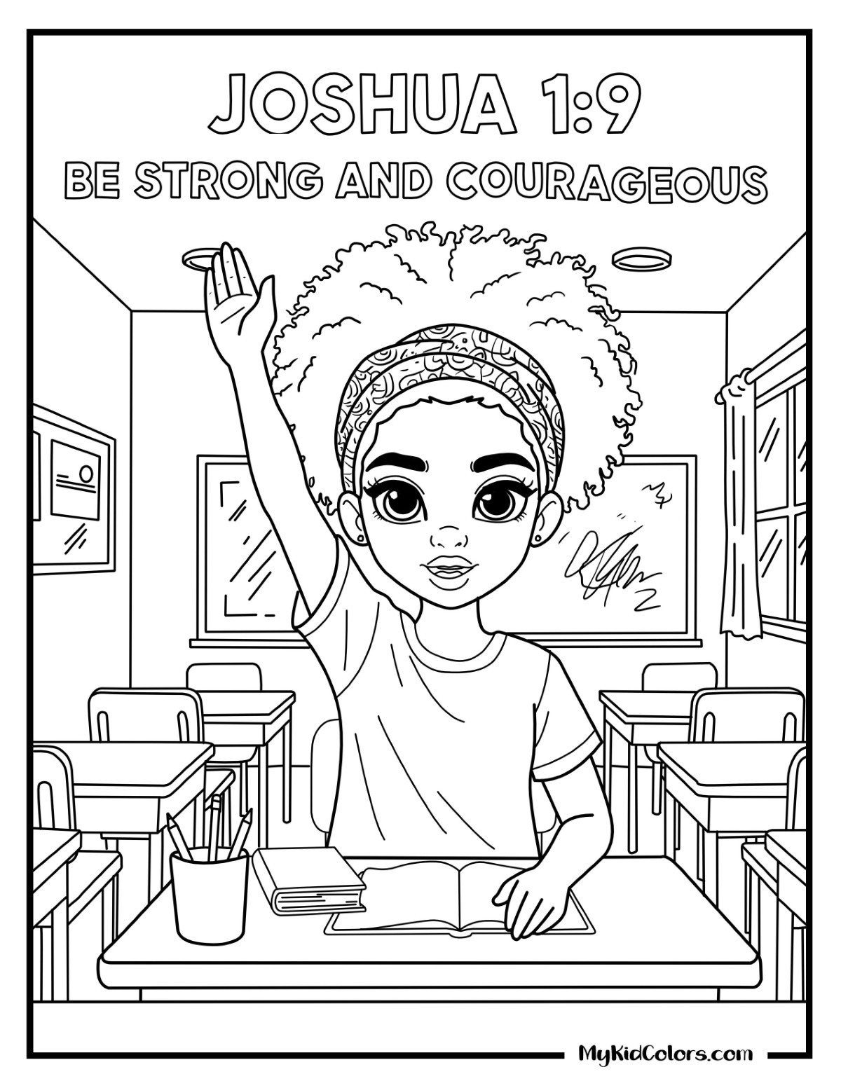 Joshua 1:9 coloring page – Page # 2