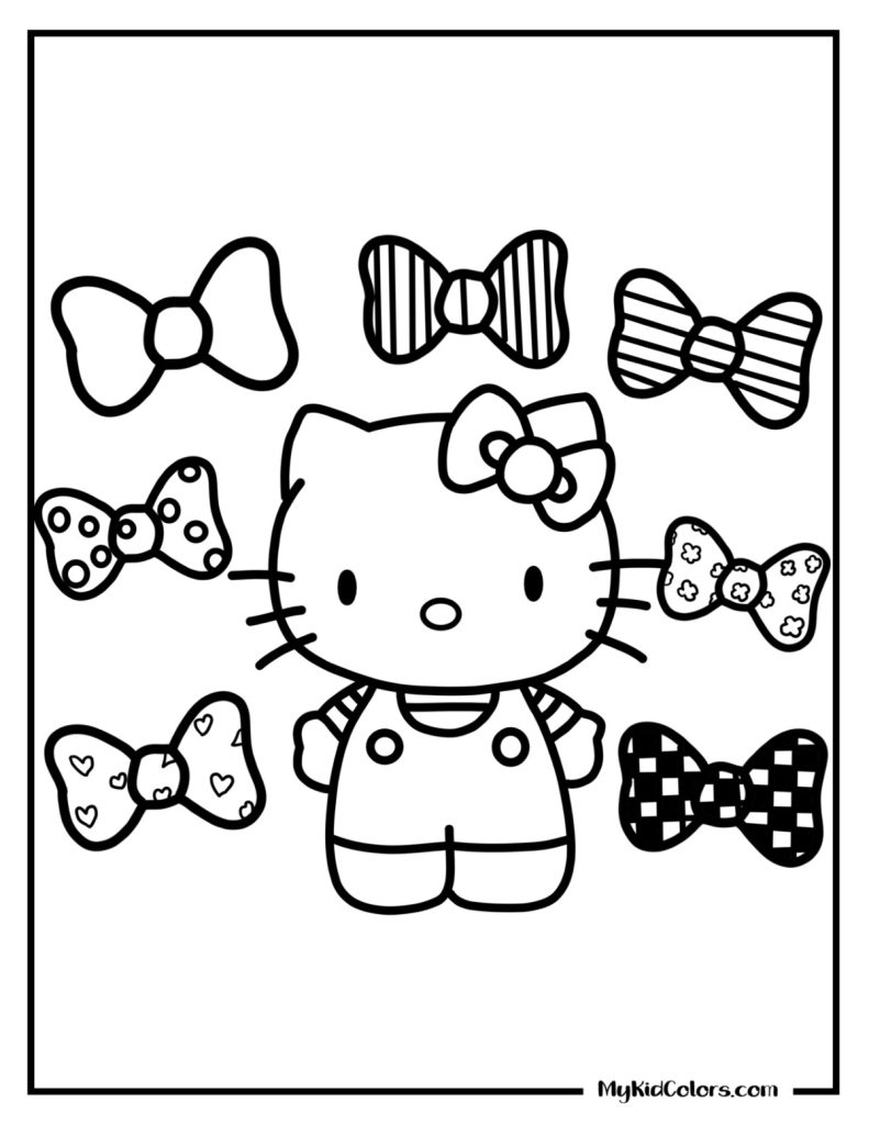 Hello Kitty Coloring Sheets – Page # 4