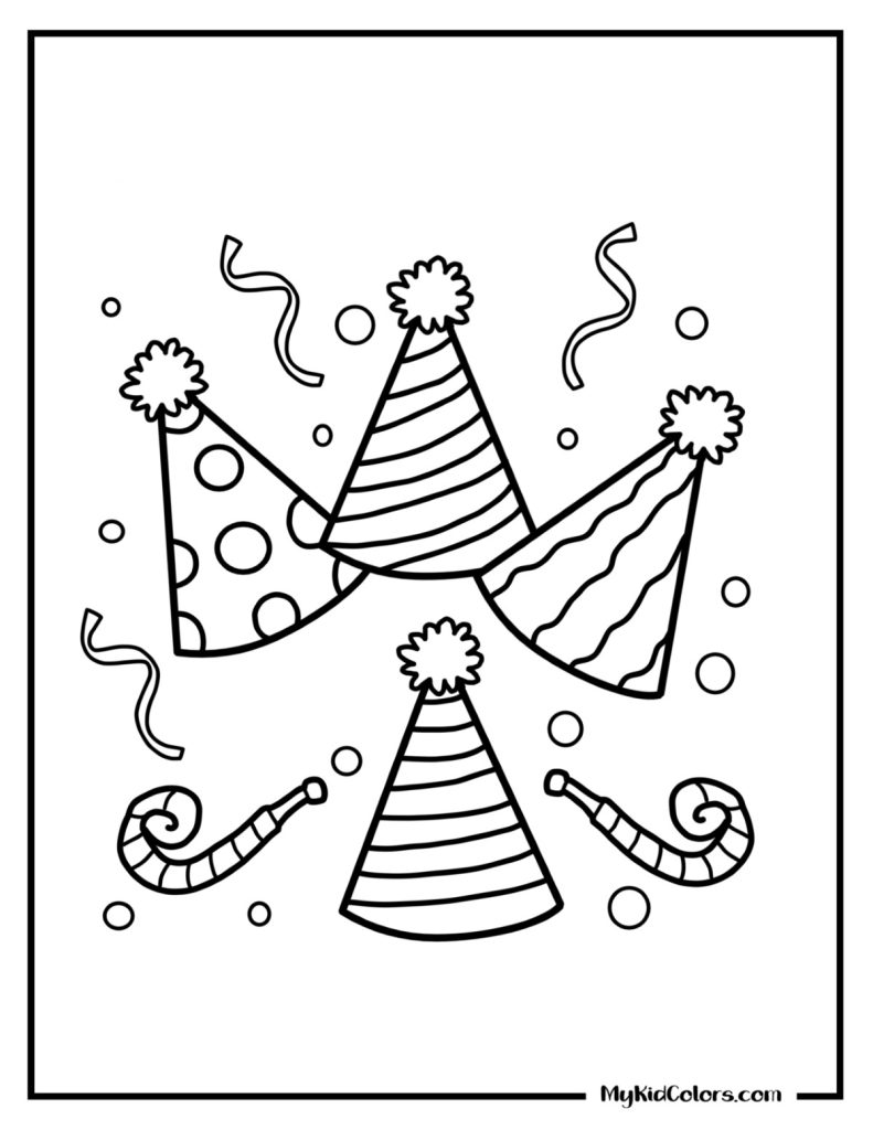 New Year Coloring Pages – Page # 4