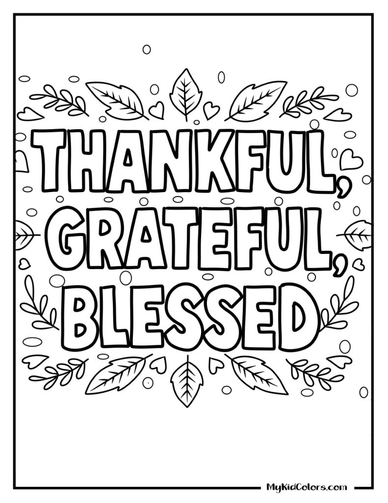 Thankful Coloring Pages – Page # 4