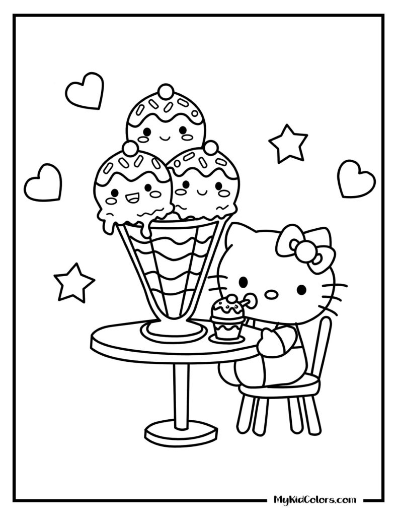 Hello Kitty Coloring Pages – Page # 5