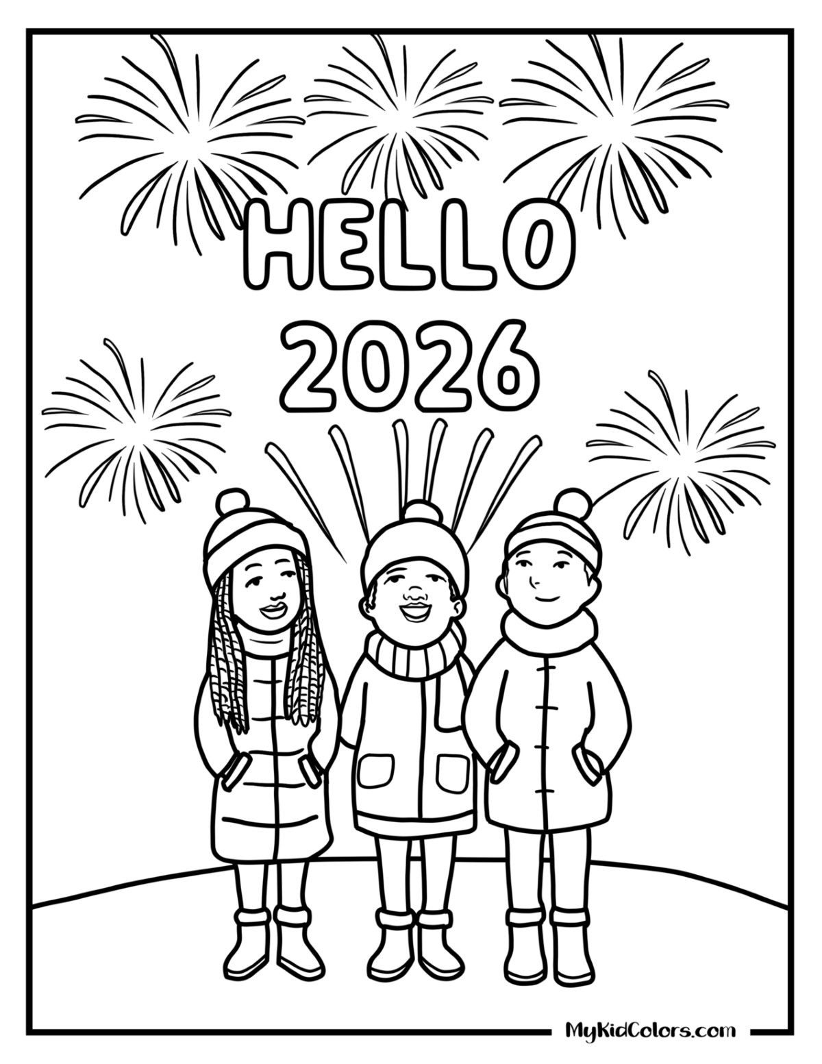 New Year Coloring Pages – Page # 6