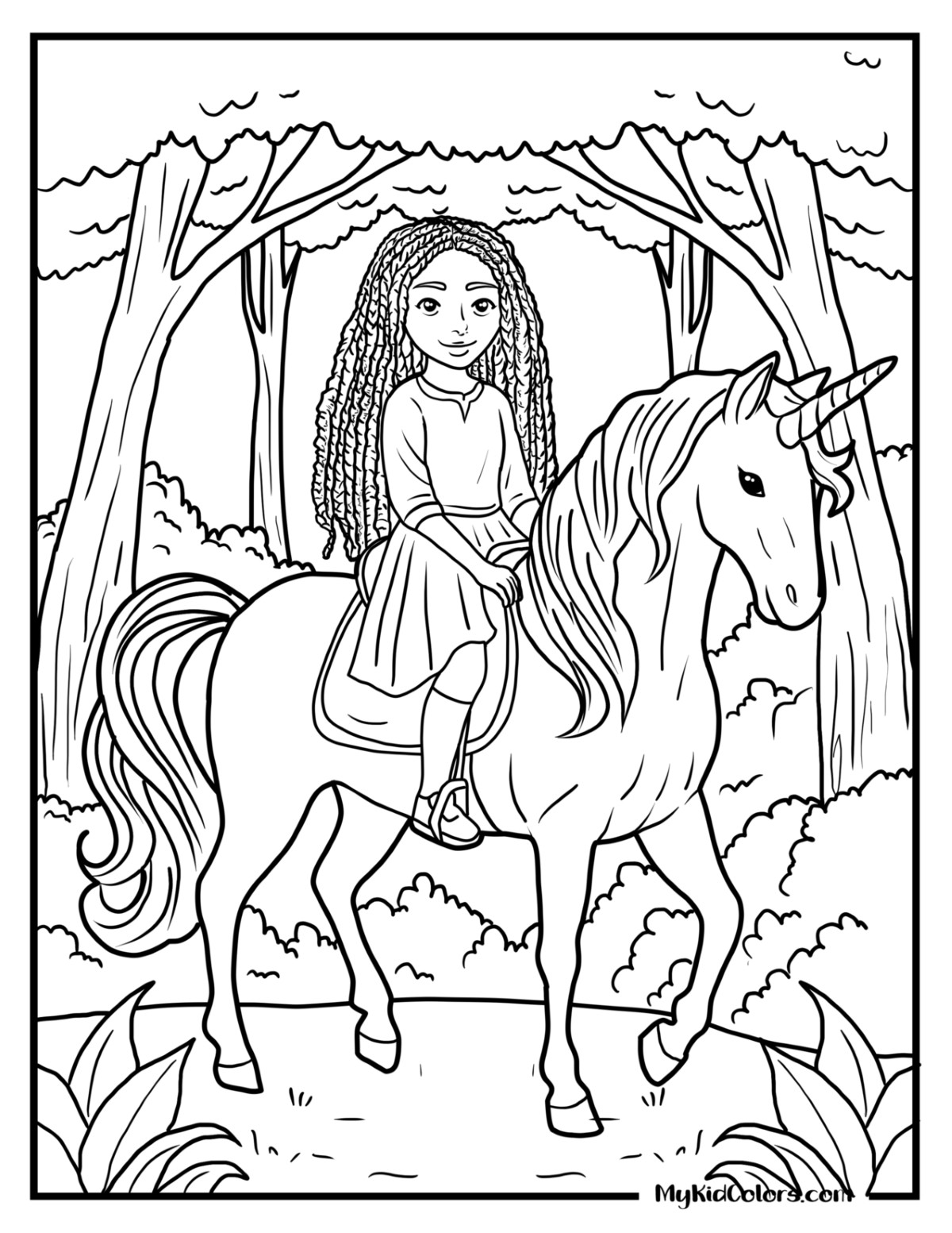 Unicorn Coloring Pages – Page # 6