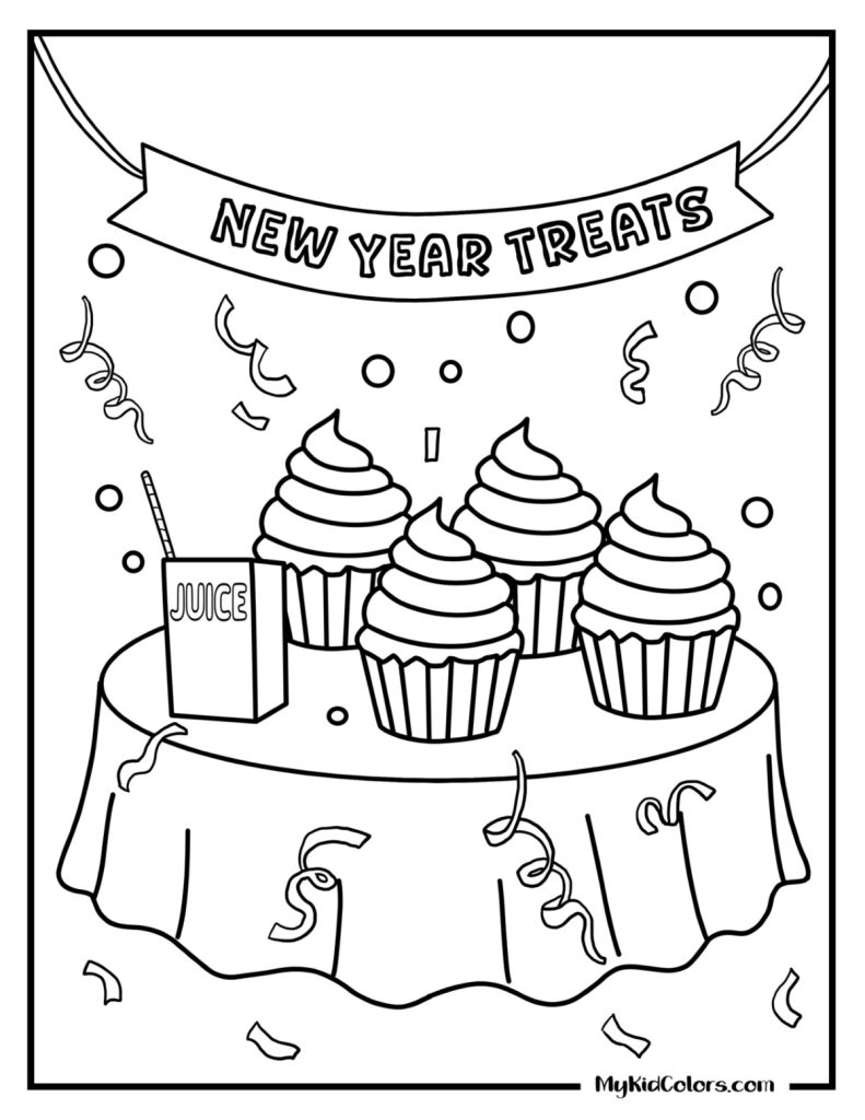 New Year Coloring Pages – Page # 7
