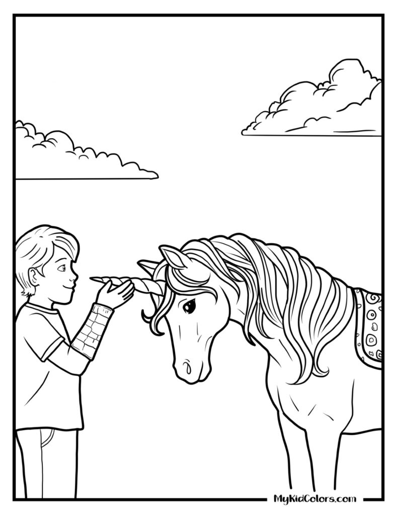 Unicorn Coloring Pages – Page # 7