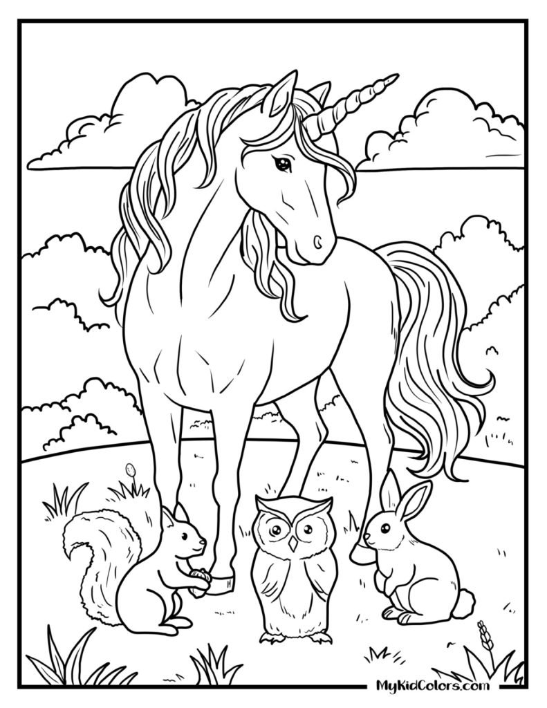 Unicorn Coloring Pages – Page # 8