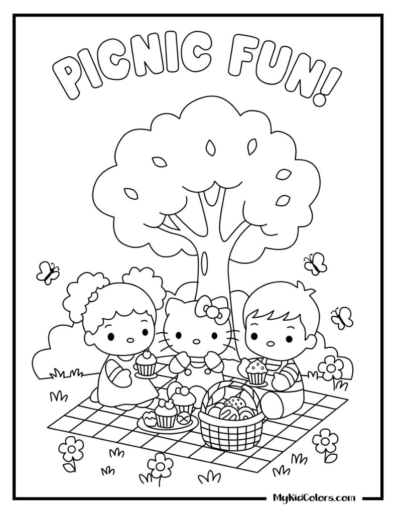 Hello Kitty Coloring Pages – Page # 9