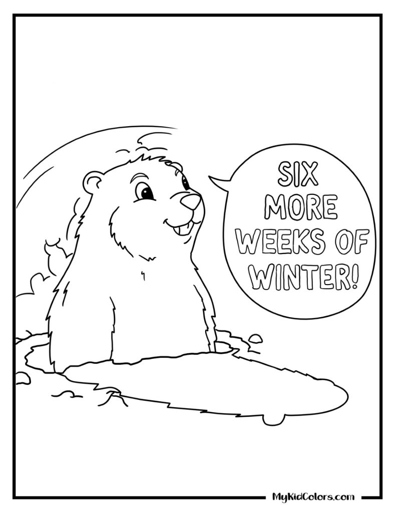 Groundhog Day Coloring Pages – Page # 1