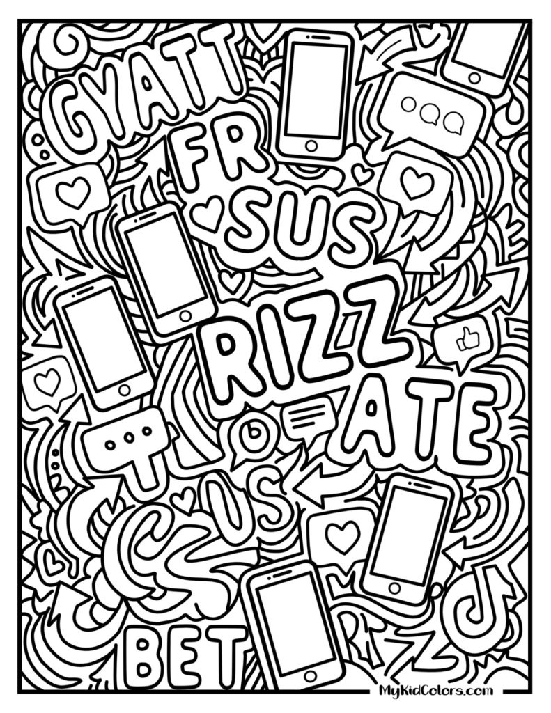 TikTok Viral Coloring Pages – Page # 11
