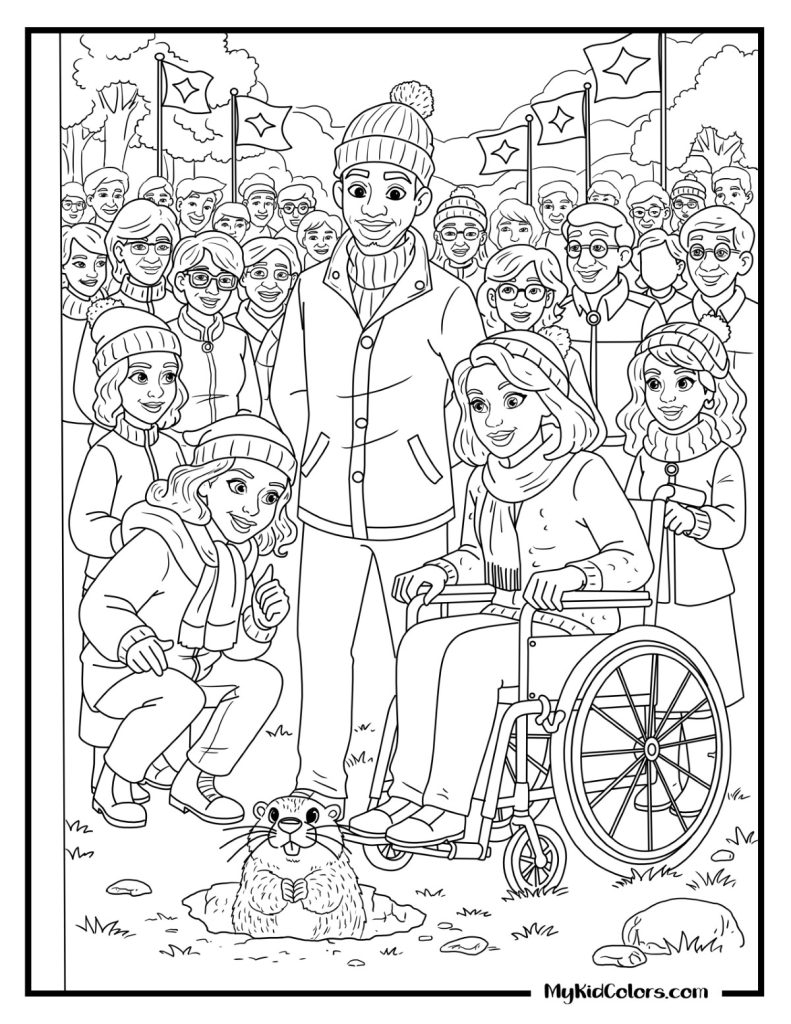 Groundhog Day Coloring Pages – Page # 12
