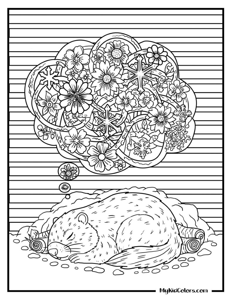 Groundhog Day Coloring Pages – Page # 14