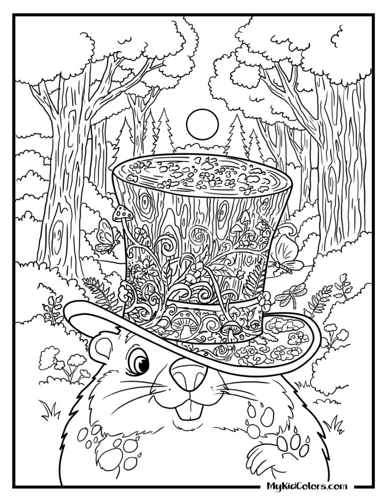 Groundhog Day Coloring Pages – Page # 14