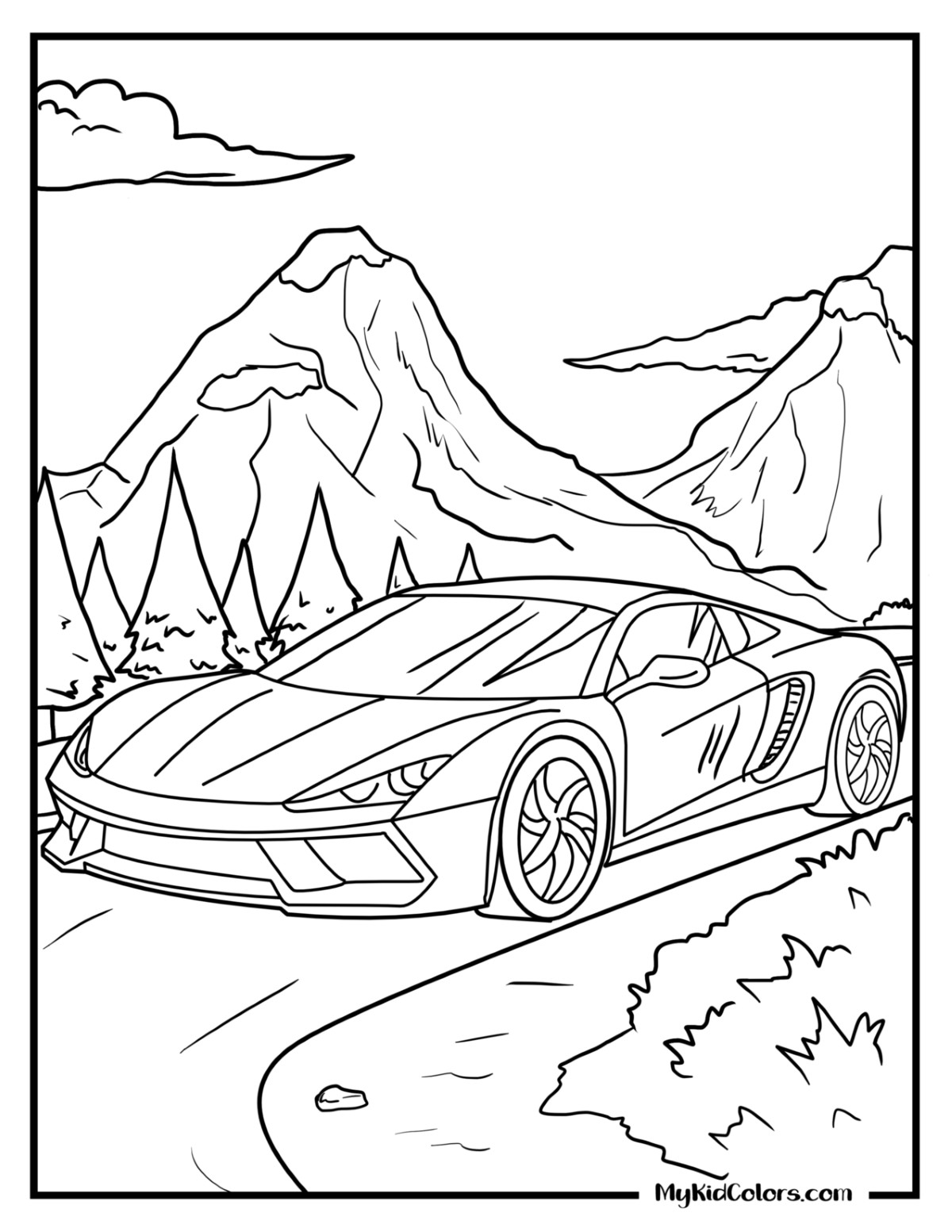15 Free Cars Coloring Pages for Kids (Free PDF Printables)