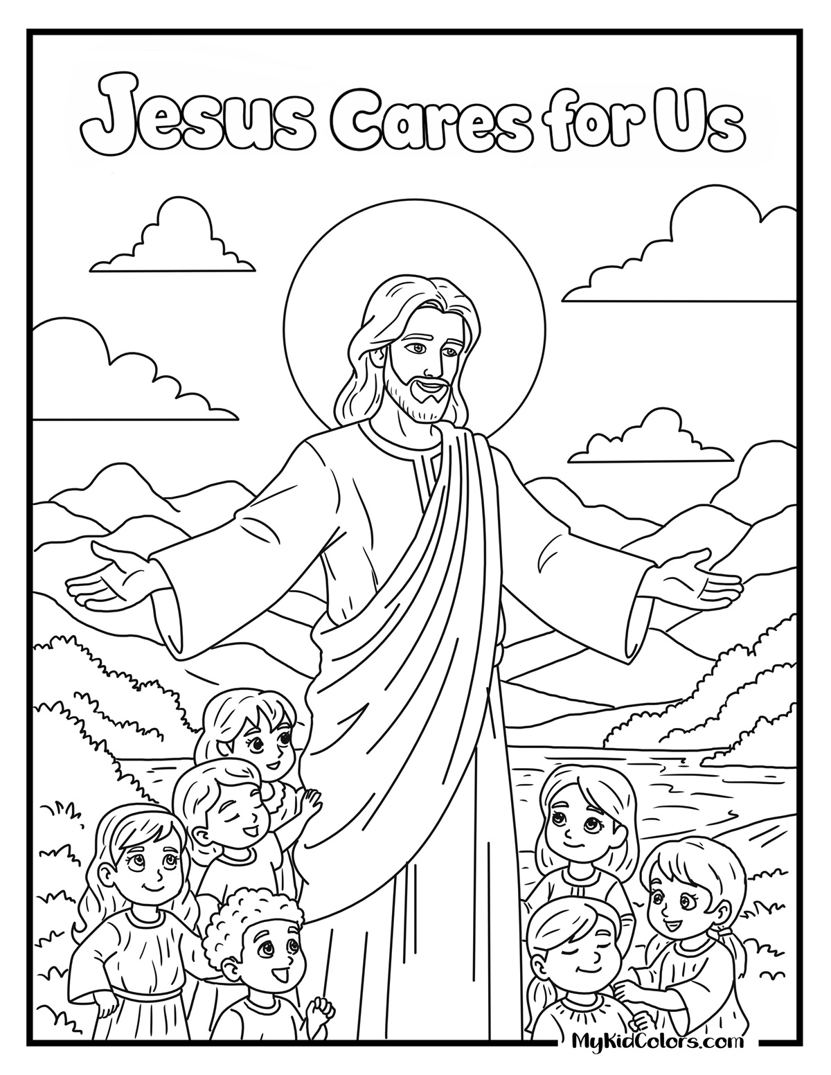15 Free Jesus Cares for Us Coloring Pages That Bring Comfort, Calm, and Reassurance