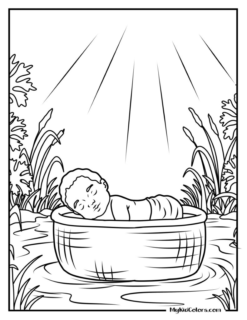 Baby Moses Coloring Pages – Page # 1